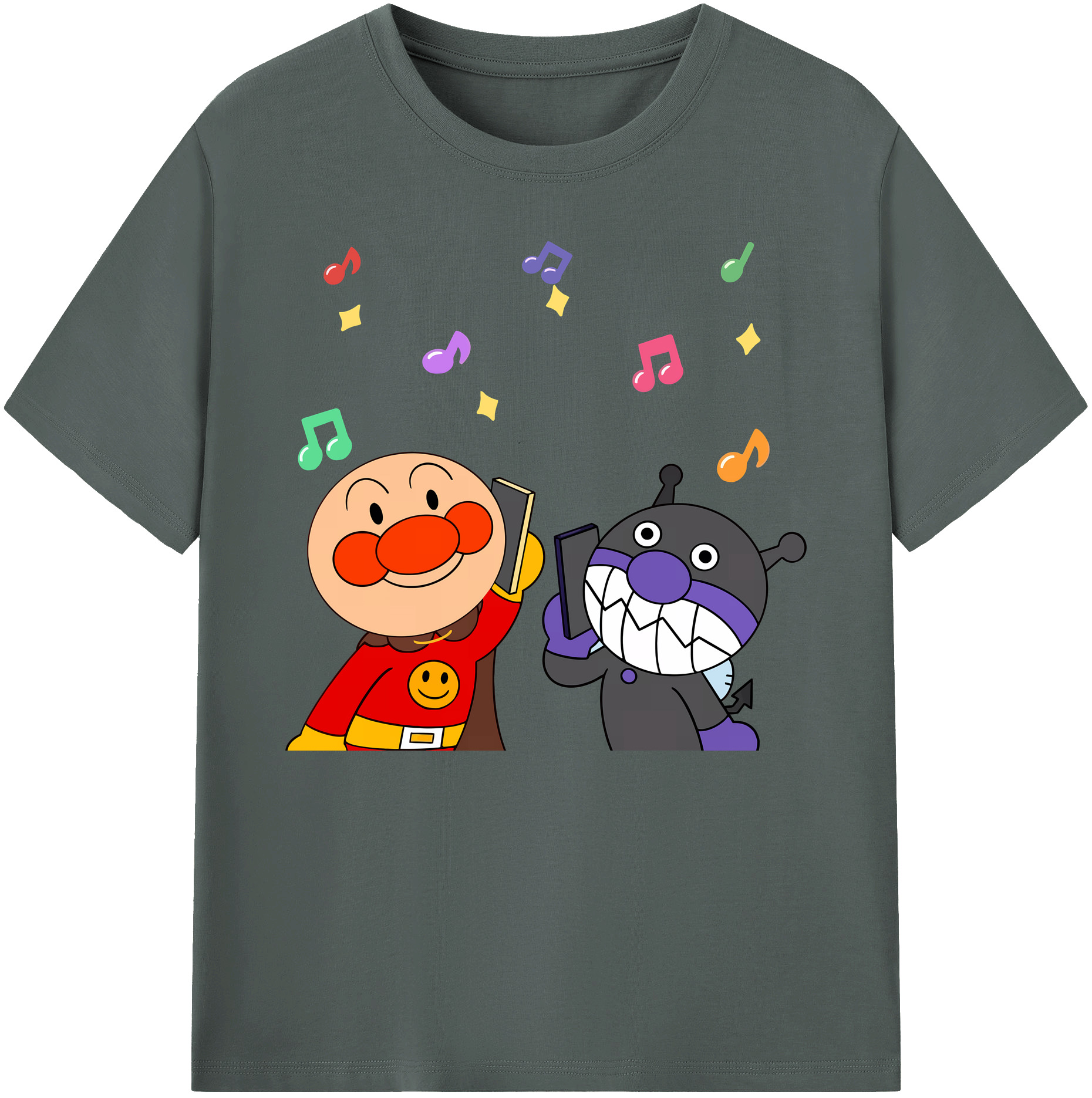 （画像用） アンパンマン Anpanman 綿100％ メンズ半袖Tシャツ｜肌触りやわらか＆通気性